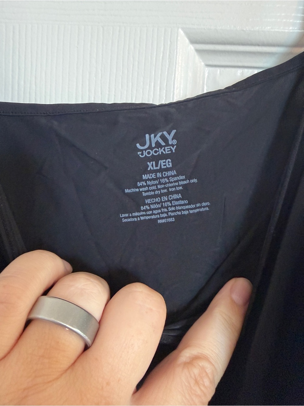 Jockey Black Spaghetti-Strap Slip - Picture 3 of 9